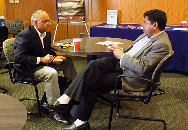 GS and Dr Chand chat